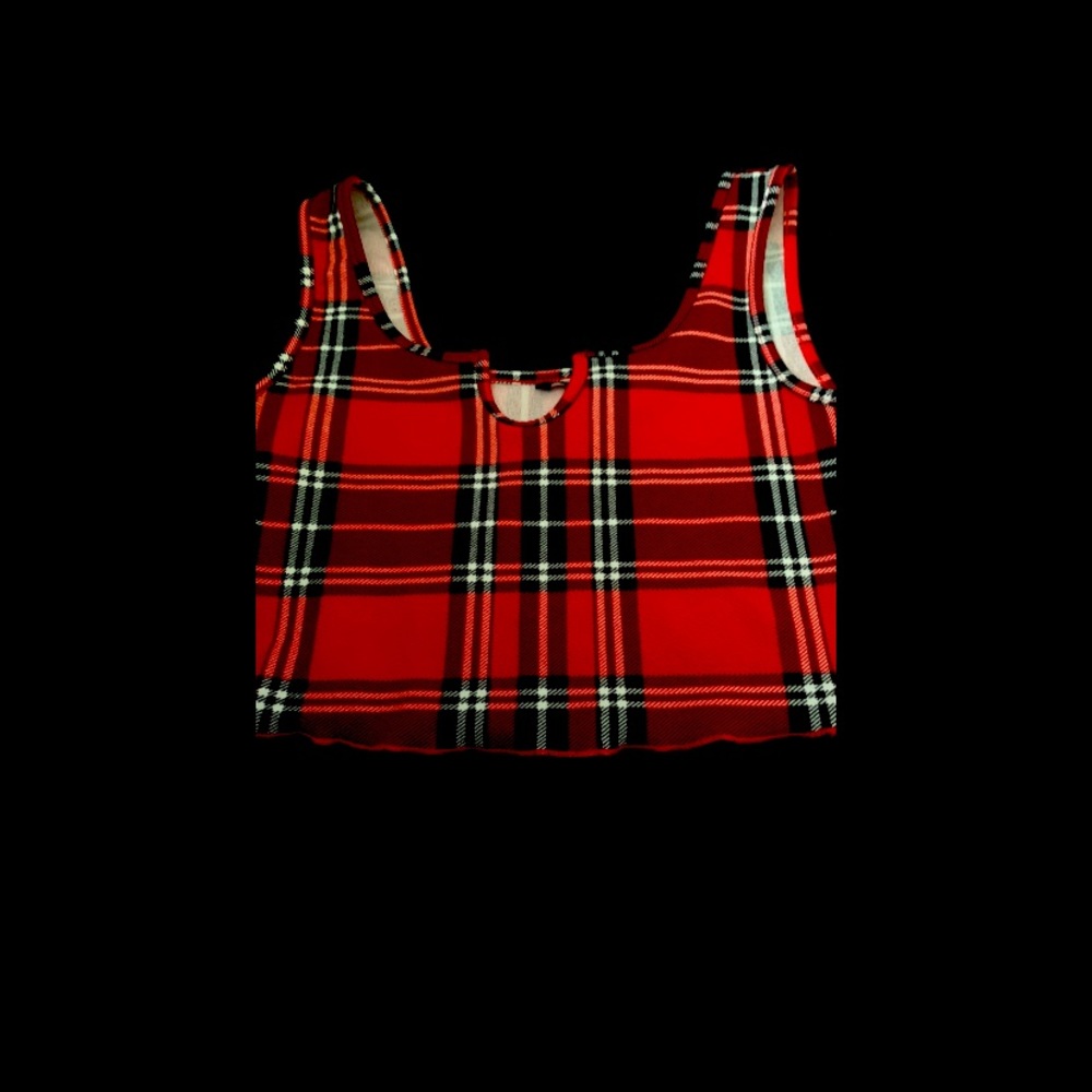 Plaid SHEIN crop top